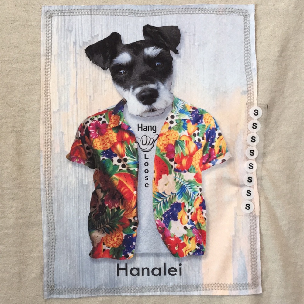 Hawaiian Dog Hang Loose T-shirt Raindrops Resort